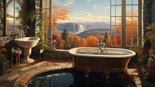 风景优美的浴室图片
