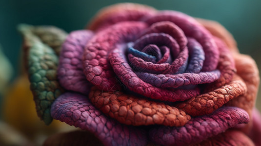 羊毛毡玫瑰花的层层花瓣背景图片