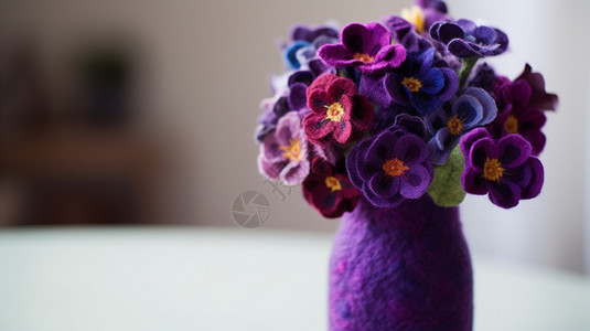 充满活力的紫罗兰羊毛毡图片