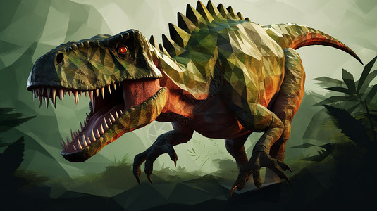 凶猛的恐龙插图图片