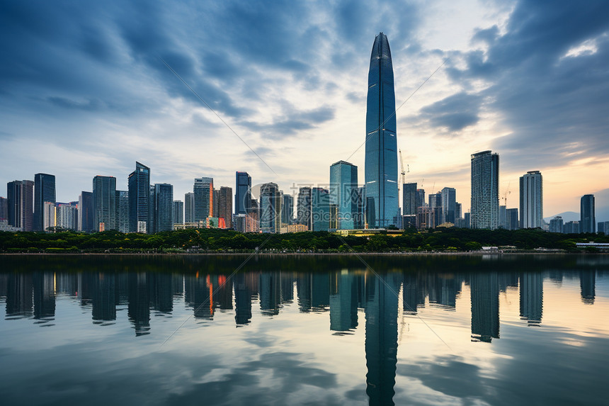 城市中的地标性建筑高清图片下载-正版图片600372144-摄图网