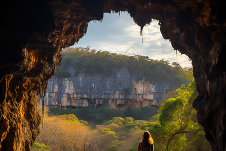 天然形成的岩石洞穴图片