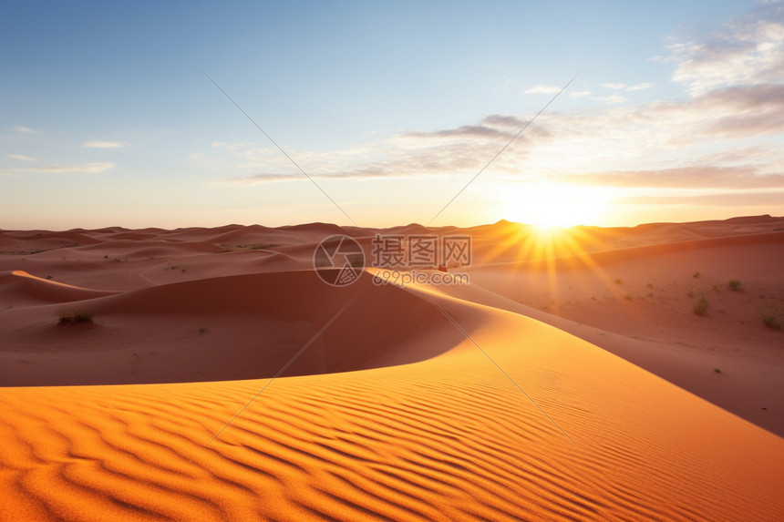 一望无际的沙漠图片
