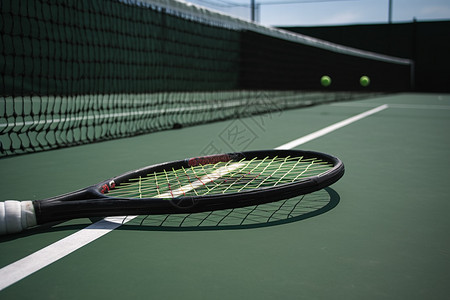 户外的网球运动图片