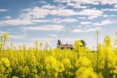 户外的油菜花田图片