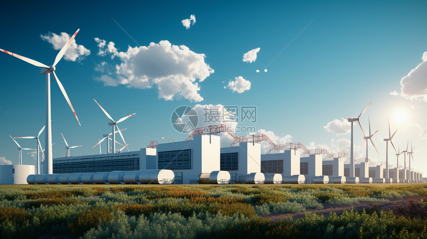 大型风力发电厂图片