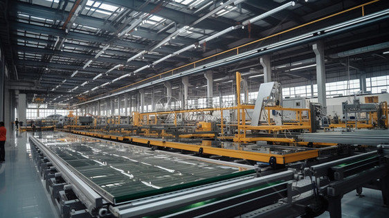 光伏玻璃厂生产线图片