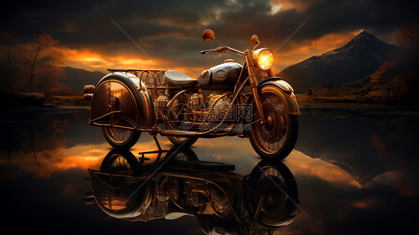 复古的摩托车图片