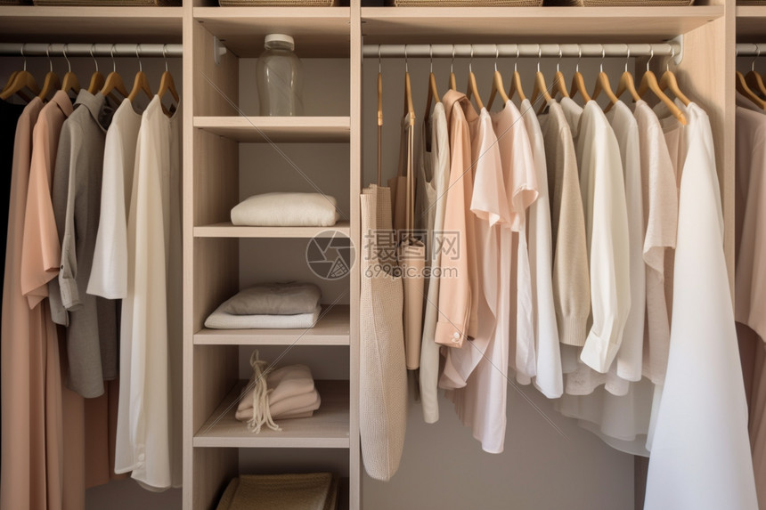 壁橱里浅色的衬衫高清图片下载正版图片600375181摄图网