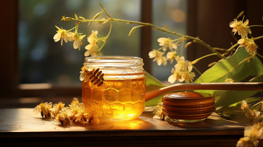 香甜的桂花蜂蜜高清图片