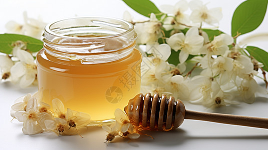 天然的桂花蜂蜜背景图片