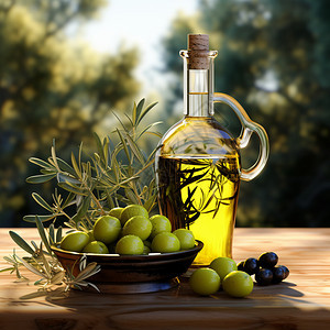 健康饮食的橄榄油图片