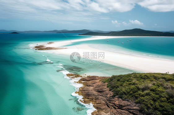 度假岛屿的美丽风景图片