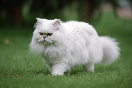 白色波斯猫背景图片