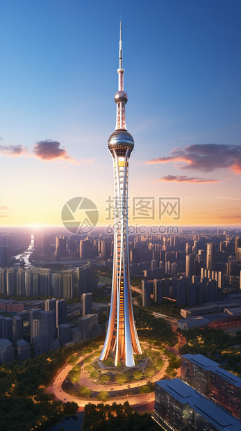 城市中的地标建筑景观高清图片下载-正版图片600377067-摄图网