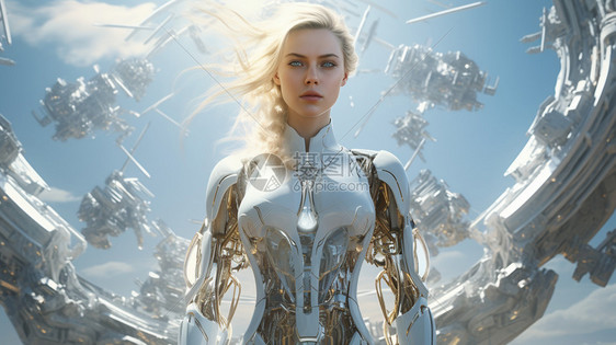 未来科幻机械女战士图片