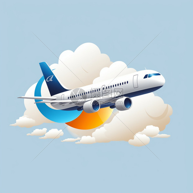 飞机标志艺术插图图片