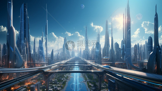 未来感城市景观图片