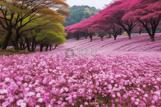 鲜花盛开的公园图片