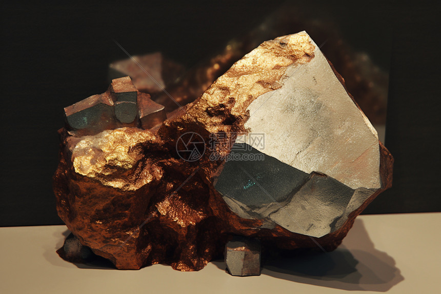 铜材料金属仓库背景