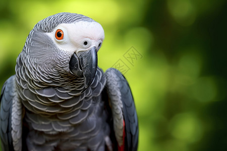 漂亮的灰色鹦鹉图片