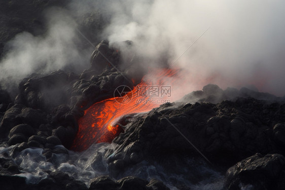 火山的熔融图片
