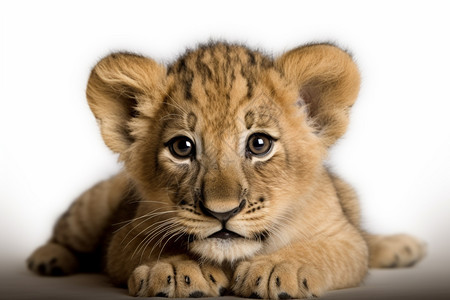 动物园的小狮子背景图片