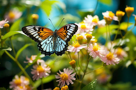 花园中美丽的蝴蝶图片