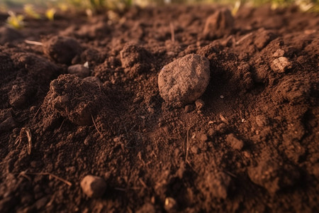棕色松动的土壤图片