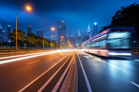 城市中心道路背景图片