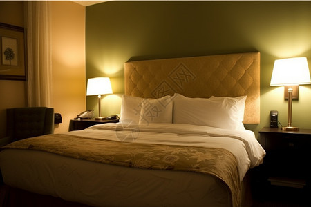 度假酒店卧室背景图片
