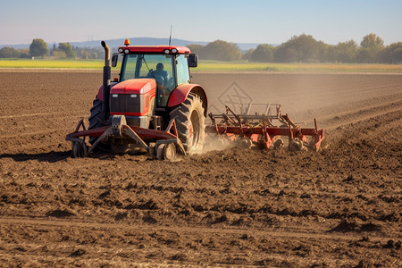 农田中耕种的机器图片
