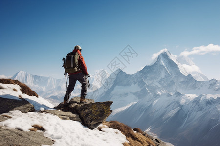 喜马拉雅山旅游背景图片