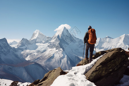 户外登山运动图片