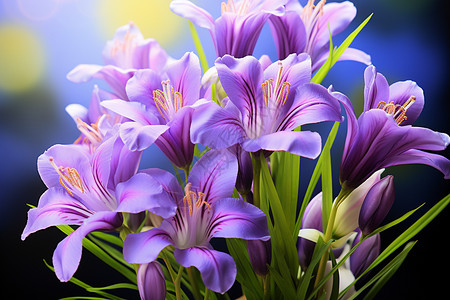 盛开的紫色牵牛花图片
