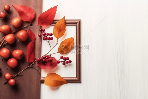 秋天叶子相框图片