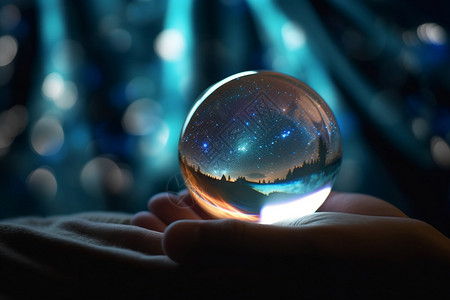 透明水晶球水晶球背景
