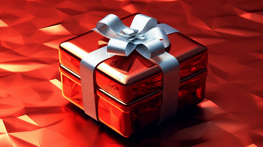 红色的礼物包装盒背景图片