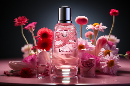 粉色的香水广告图片