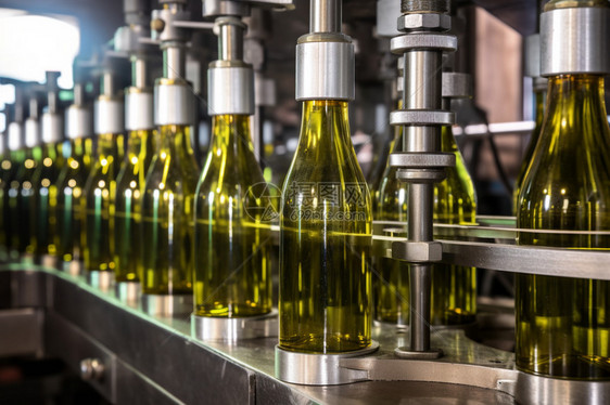 葡萄酒工厂的自动化生产线图片