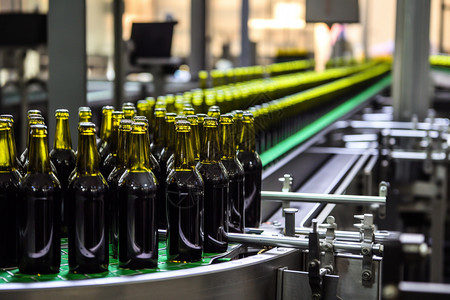 啤酒加工厂的生产线图片