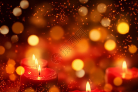 庆祝圣诞节的蜡烛背景图片