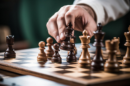 木质国际象棋益智的国际象棋背景
