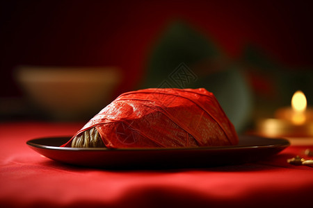 包装喜庆的粽子图片