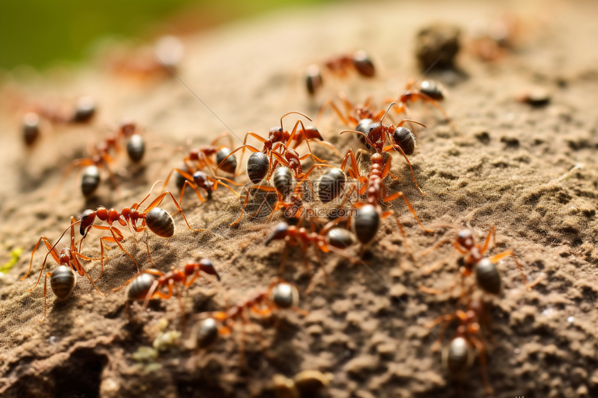 觅食的蚁群图片