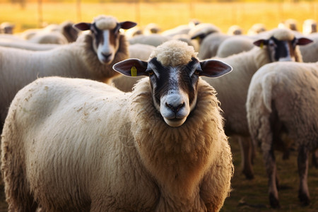 草原上放牧的羊群图片