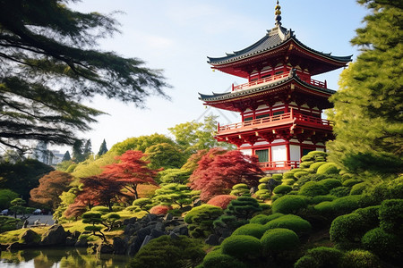 日式宝塔寺庙图片