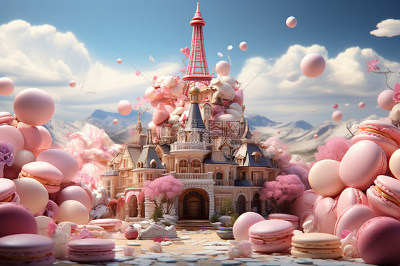 超现实的甜点城堡图片