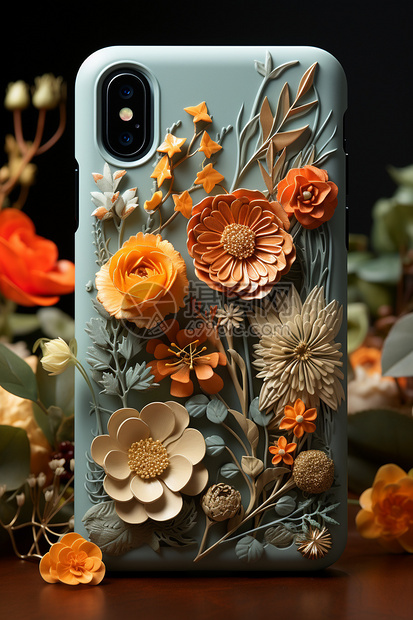 艺术花卉手机壳图片