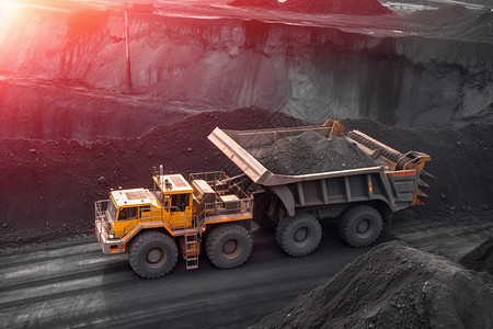 煤炭矿石运输车图片